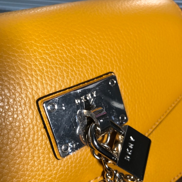 DKNY Elissa Leather Belt Bag Yellow/Marigold NWOT - Picture 7 of 11